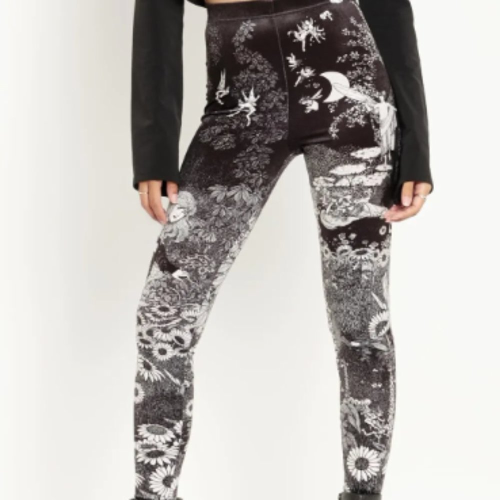 WILLIAM HEATH ROBINSON'S FAIRYTALES VELVET HW LEGGINGS - LIMITED